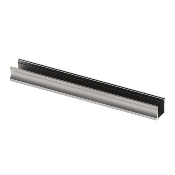 Slimline 15 mm, anodized in silver