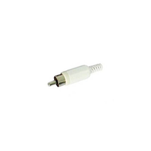 RCA PLUG MALE - WHITE |