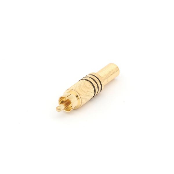 RCA PLUG MALE - GOLD -