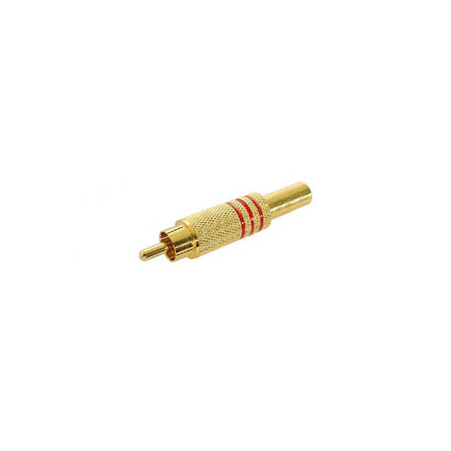 RCA PLUG MALE - GOLD -