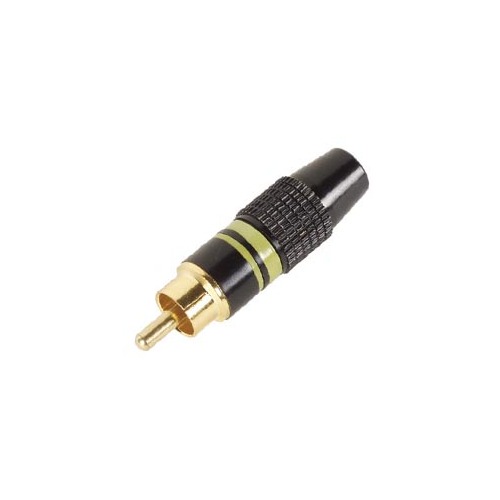 RCA PLUG MALE - GOLD TIP