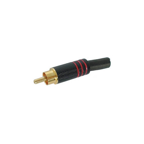 RCA PLUG MALE - GOLD TIP