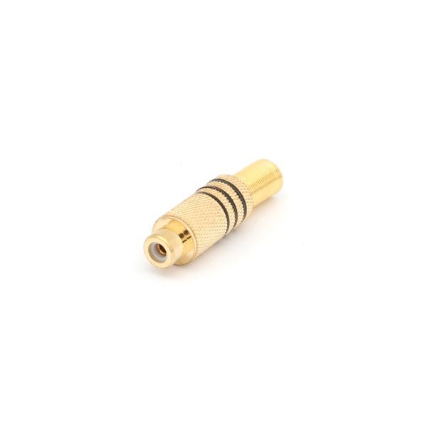 RCA PLUG FEMALE - GOLD -