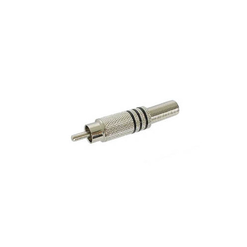 RCA PLUG MALE - NICKEL -