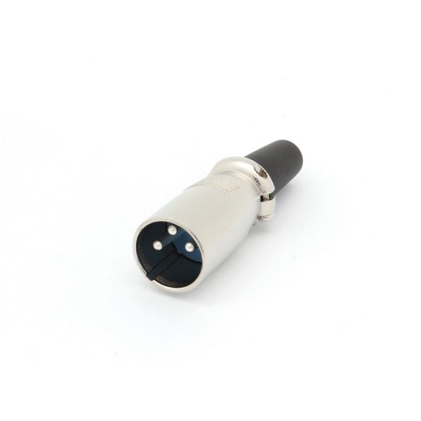 MALE 3P XLR PLUG, NICKEL, SHORT