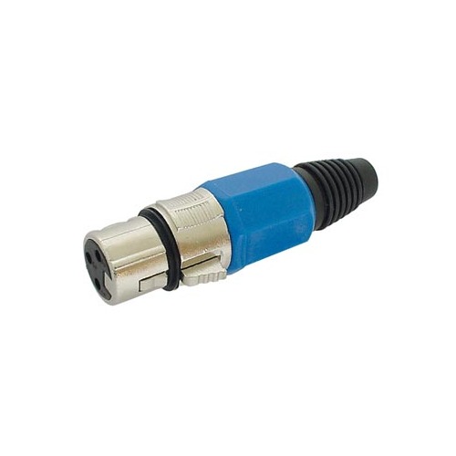 3P FEMALE XLR PLUG - NICKEL