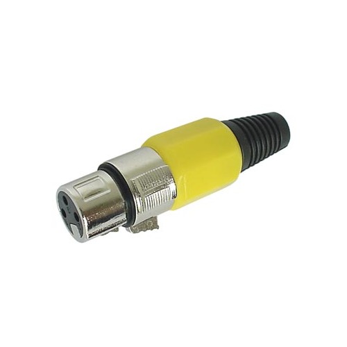 3P FEMALE XLR PLUG - NICKEL