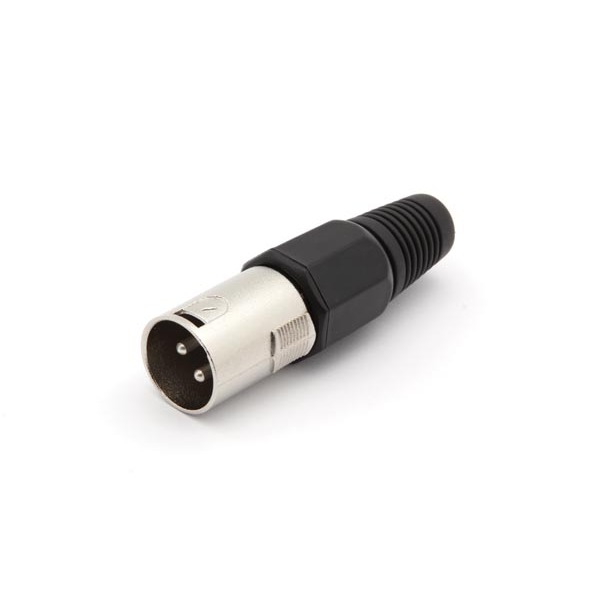 3P MALE XLR PLUG - NICKEL