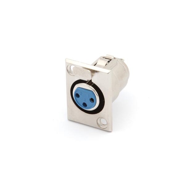 3P FEMALE XLR PLUG - NICKEL