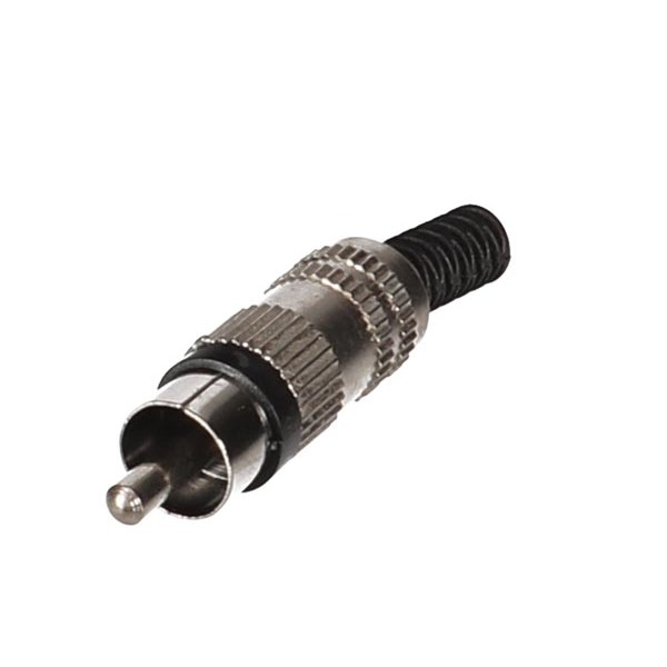 MALE RCA PLUG - NICKEL -