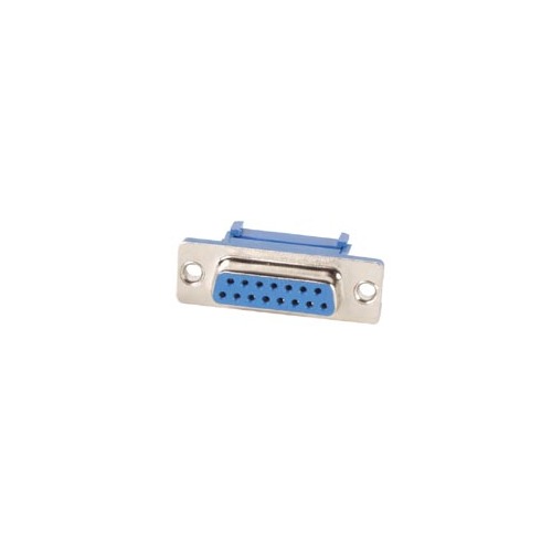 FEMALE 15-PIN SUB-D CONNECTOR FOR FLAT