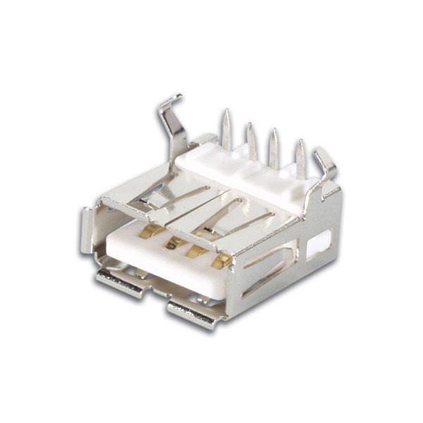 USB A FEMALE, SINGLE CONNECTOR 90°