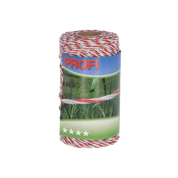 Poly wire Profi 200 m, white/red