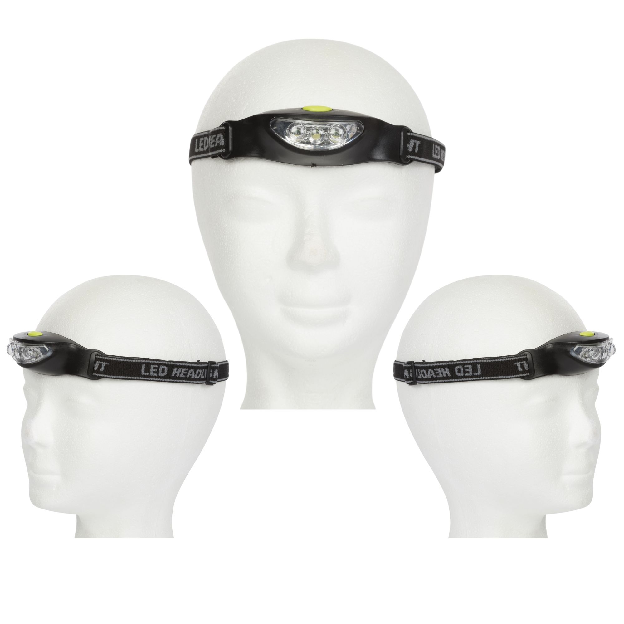 Headlamp with 3 ultrabright white LEDs