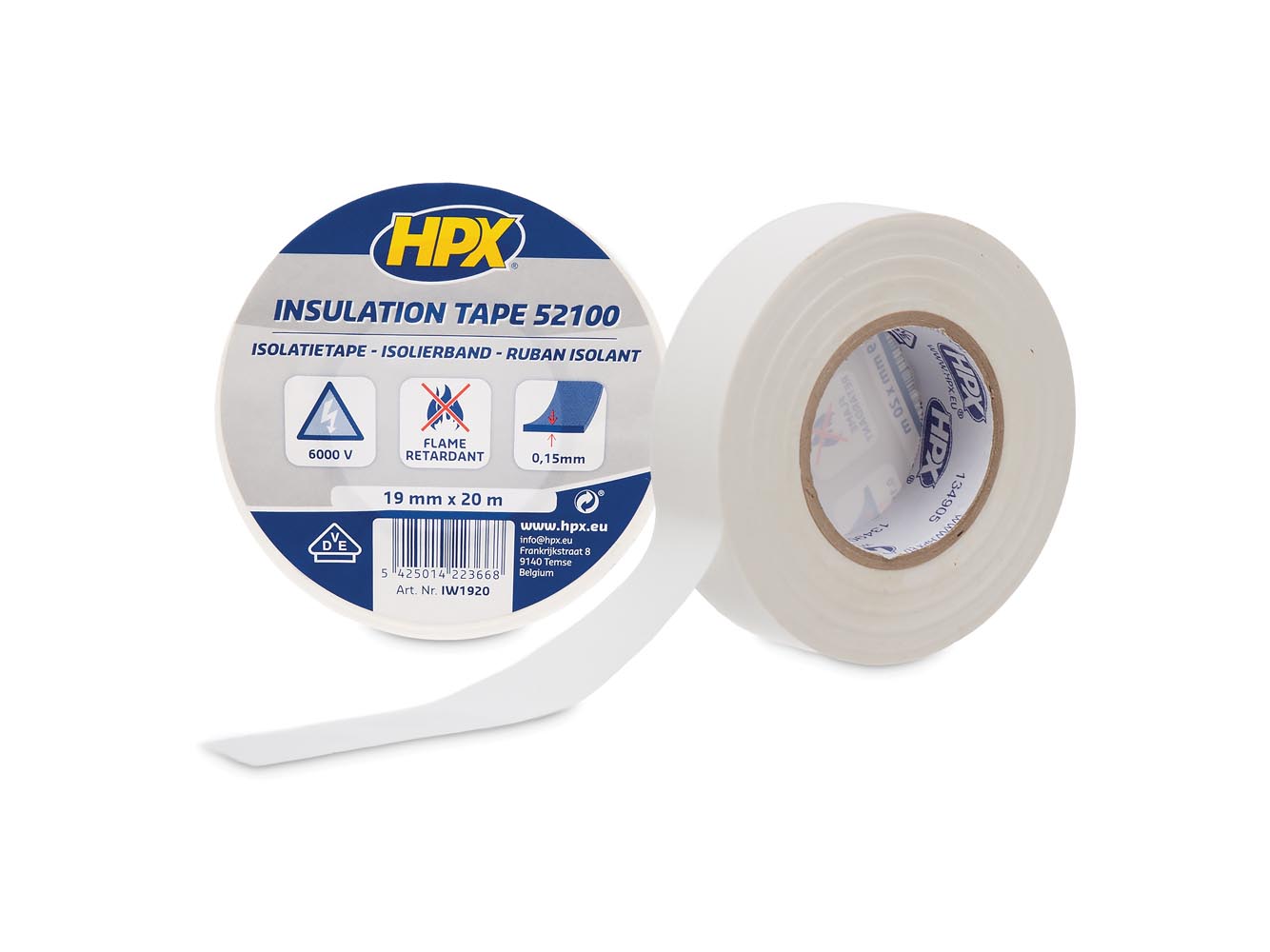 PVC insulating tape VDE - white