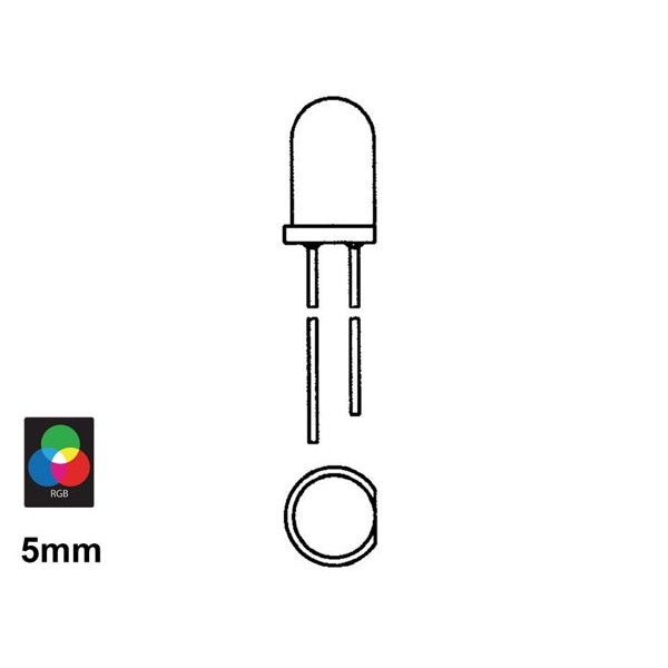 5mm LOW-COST LED RED DIFFUSED -