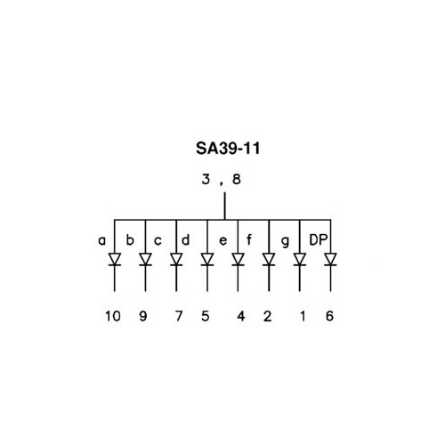 10mm SINGLE-DIGIT DISPLAY COMMON ANODE RED