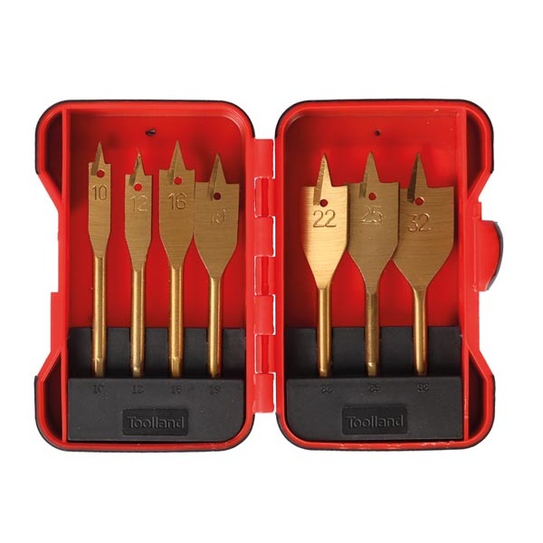 FLAT WOOD DRILL SET - TITANIUM