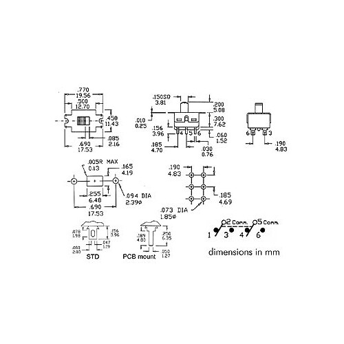 SLIDE SWITCH 2P ON-ON | TS-11