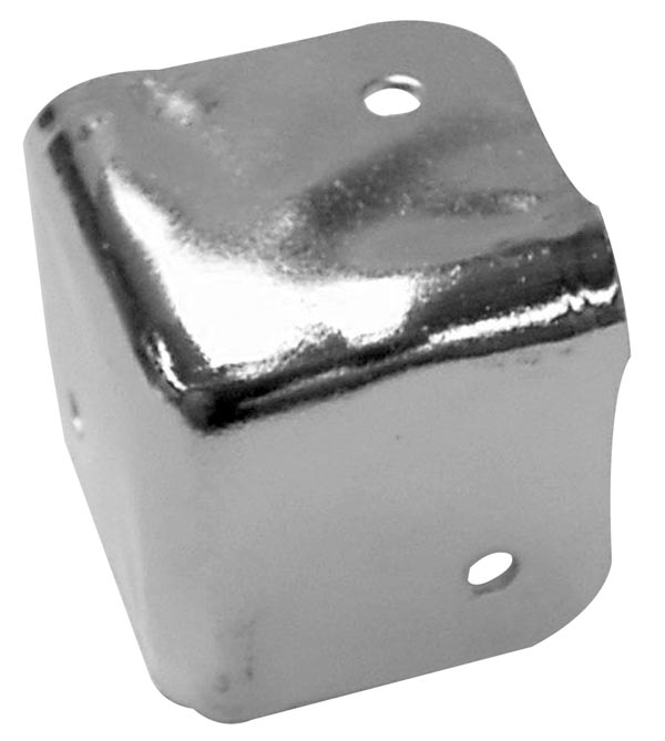 SPEAKER CABINET CORNER, WHITE METAL, 38