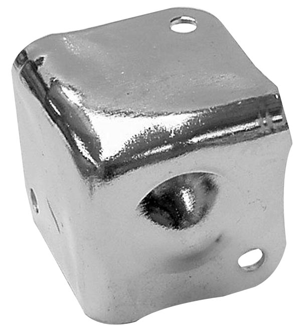 SPEAKER CABINET CORNER WITH STUD, WHITE