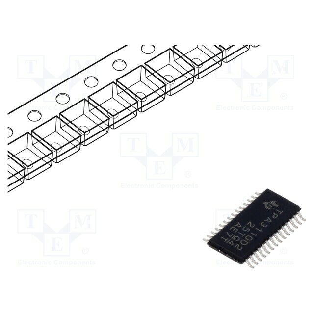 TEXAS INSTRUMENTS IC: audio amplifier; Pout: