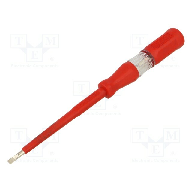 Screwdriver: voltage tester; insulated; slot; 3