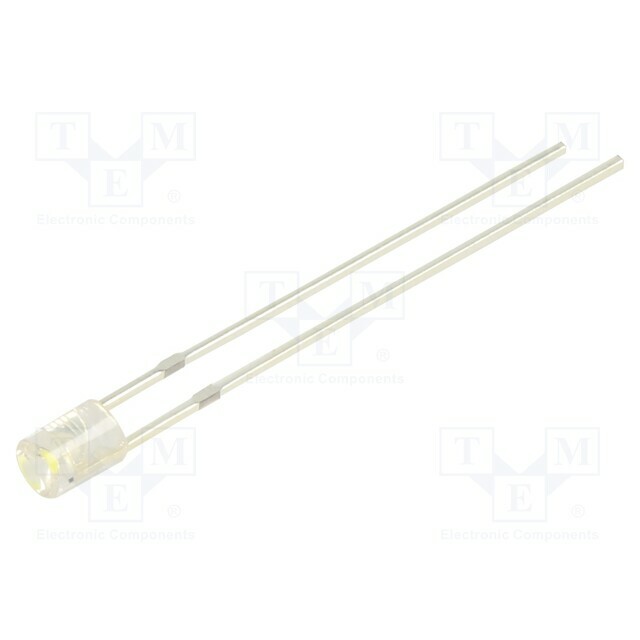 OPTOSUPPLY LED; white cold; 3mm; 500÷750mcd