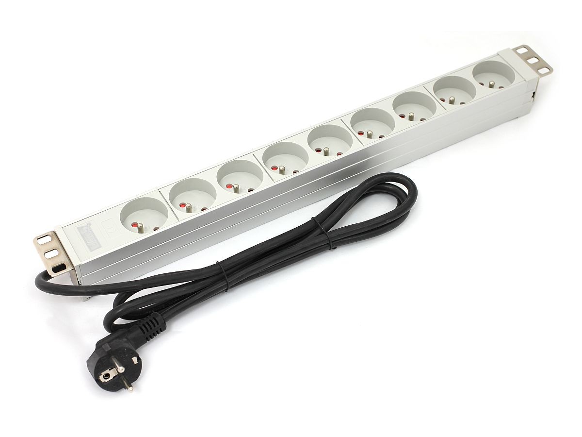 DIGITUS 1U aluminum PDU rackmoun table