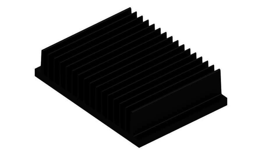 FISCHER ELEKTRONIK Heatsink: extruded; black; L: