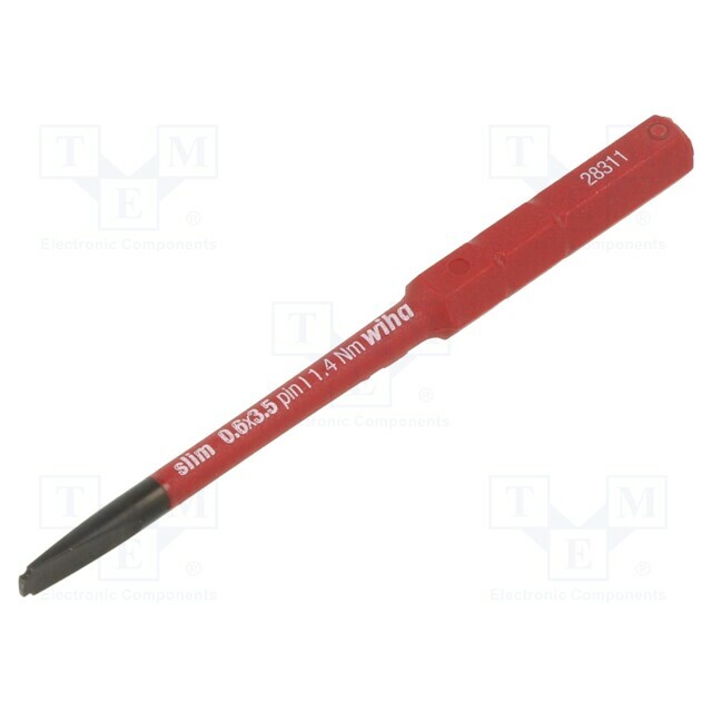 Interchangeable blade; insulated; slot; 3.5x0