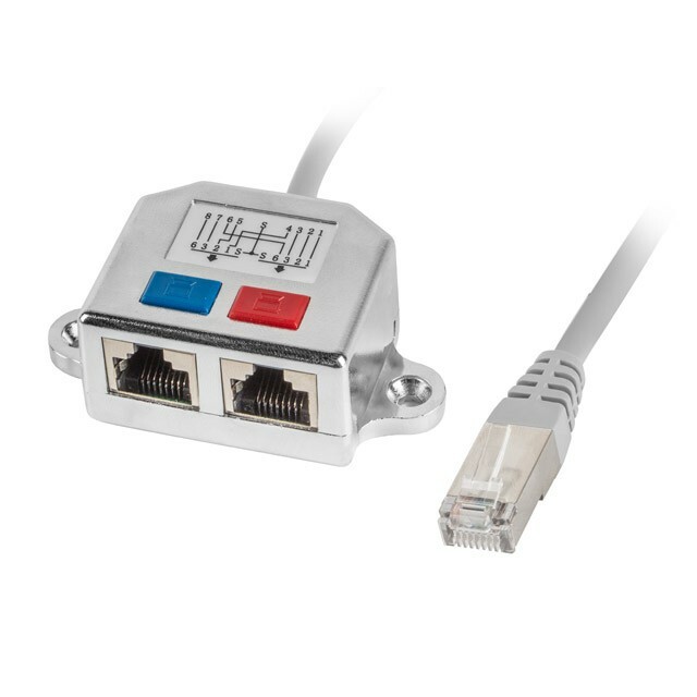 Lanberg adapter lan rj45/2x rj45 ftp