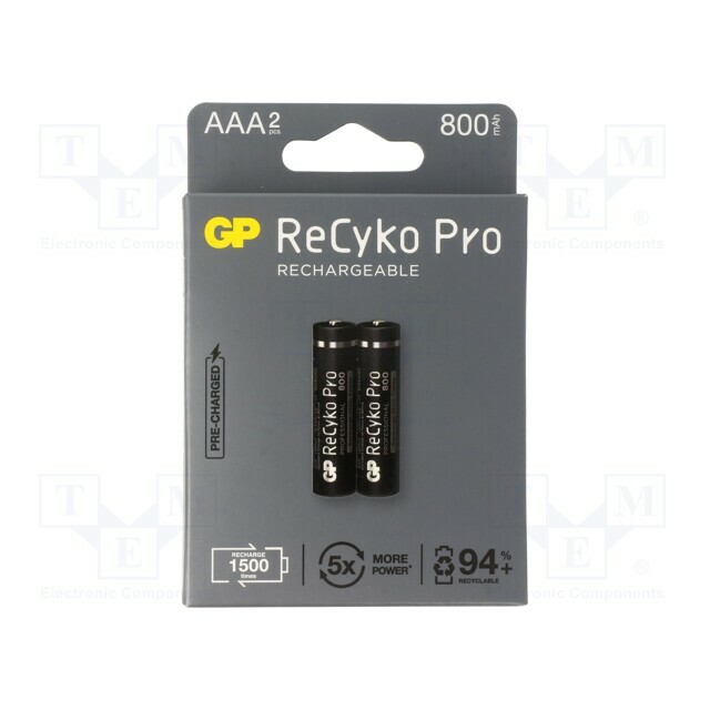 GP Re-battery: Ni-MH; AAA,R3; 820mAh