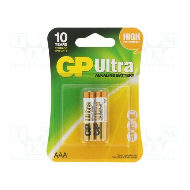 Battery: alkaline; AAA,R3; 1.5V