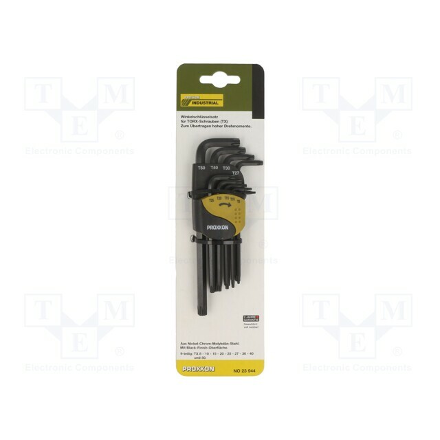 PROXXON Wrench: Torx®-set; TX8,TX10,TX15