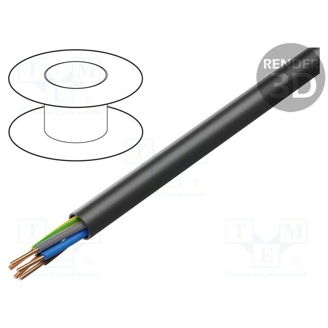 ELEKTROKABEL Wire; YKY; 5G1.5mm2; round