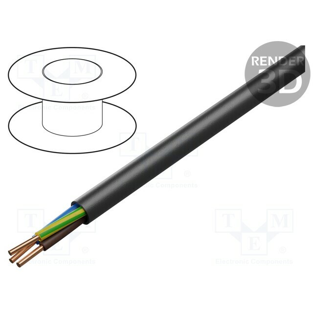ELEKTROKABEL Wire; YKY; 3G1.5mm2; round