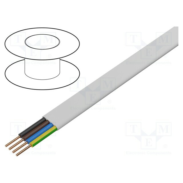 ELEKTROKABEL Wire; YDY; 4G1.5mm2; flat