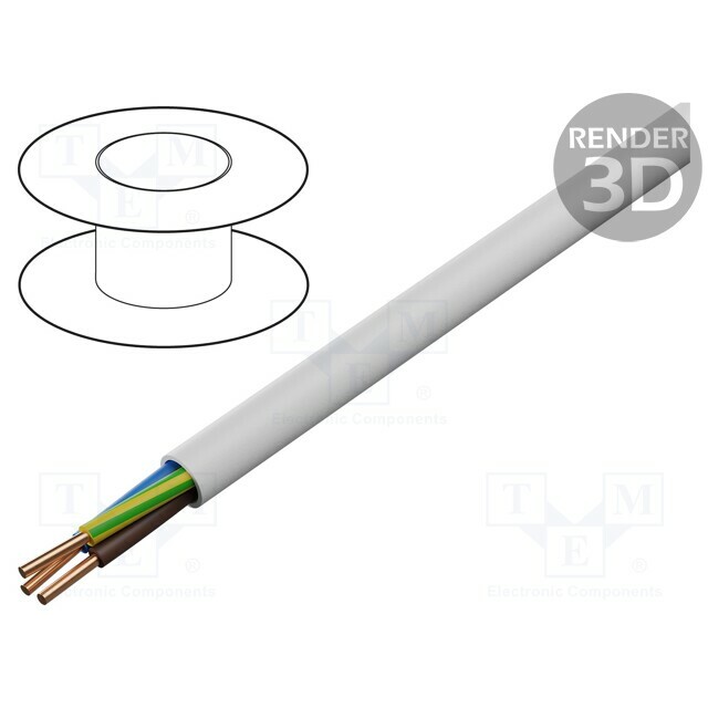 ELEKTROKABEL Wire; YDY; 3G2.5mm2; round
