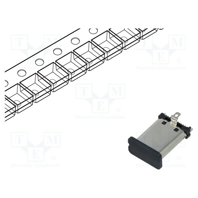 MOLEX Connector: USB C; plug; on