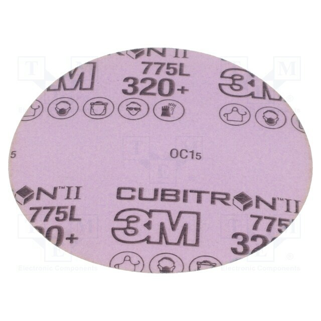 Sanding plate; 125mm; Granularity: 320; w/o