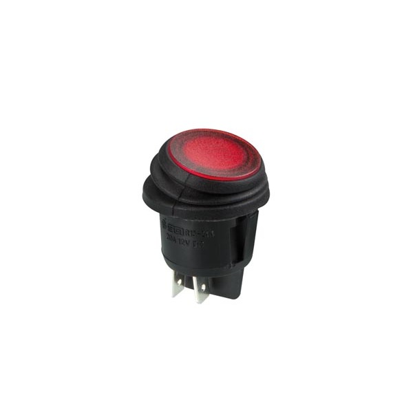 ILLUMINATED ROCKER SWITCH - RED LED