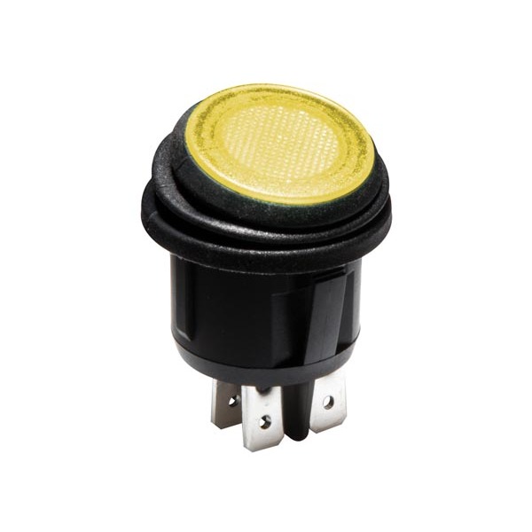 ORANGE LED ILLUMINATED ROCKER SWITCH 2P