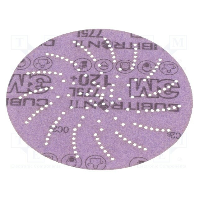 Sanding plate; 125mm; Granularity: 120; with