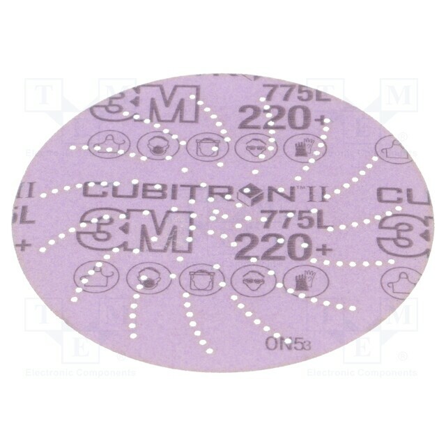 Sanding plate; 125mm; Granularity: 220; with