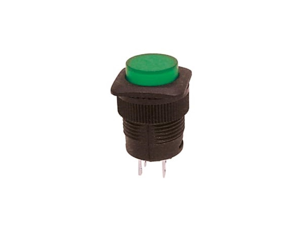PUSH-BUTTON SWITCH OFF-(ON) WITH GREEN LED