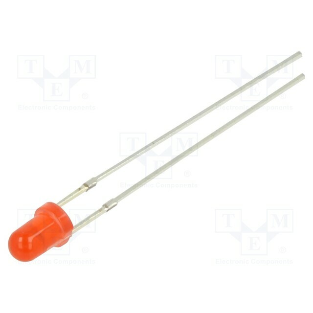 OPTOSUPPLY LED; red; 3mm; 150÷220mcd; 60°