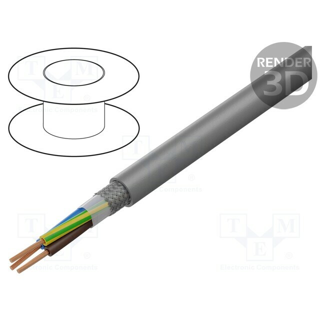 TECHNOKABEL Wire; JB; YSLCY-JB; 3G1.5mm2