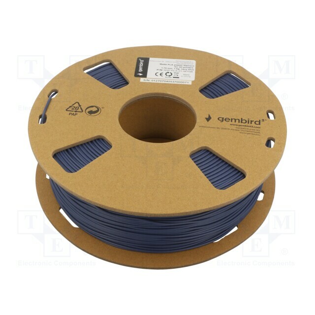 GEMBIRD Filament: PLA-MATT; 1.75mm; navy