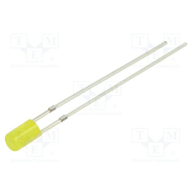 OPTOSUPPLY LED; yellow; 3mm; 68÷100mcd; 140°